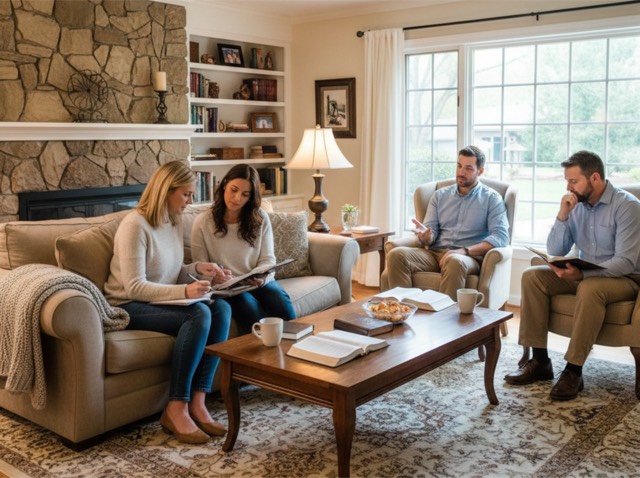 Group gathered for Bible study